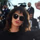Argento arrives at Cannes closing night ceremonies yesterday in France.